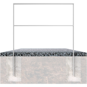 Lean-on hoop of flat bar steel | 50 x 12 mm | with cross bar | total width: 750 mm | hot-dip galvanized and coated DB 703